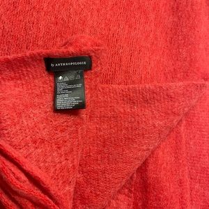 Red Anthropologie blanket scarf